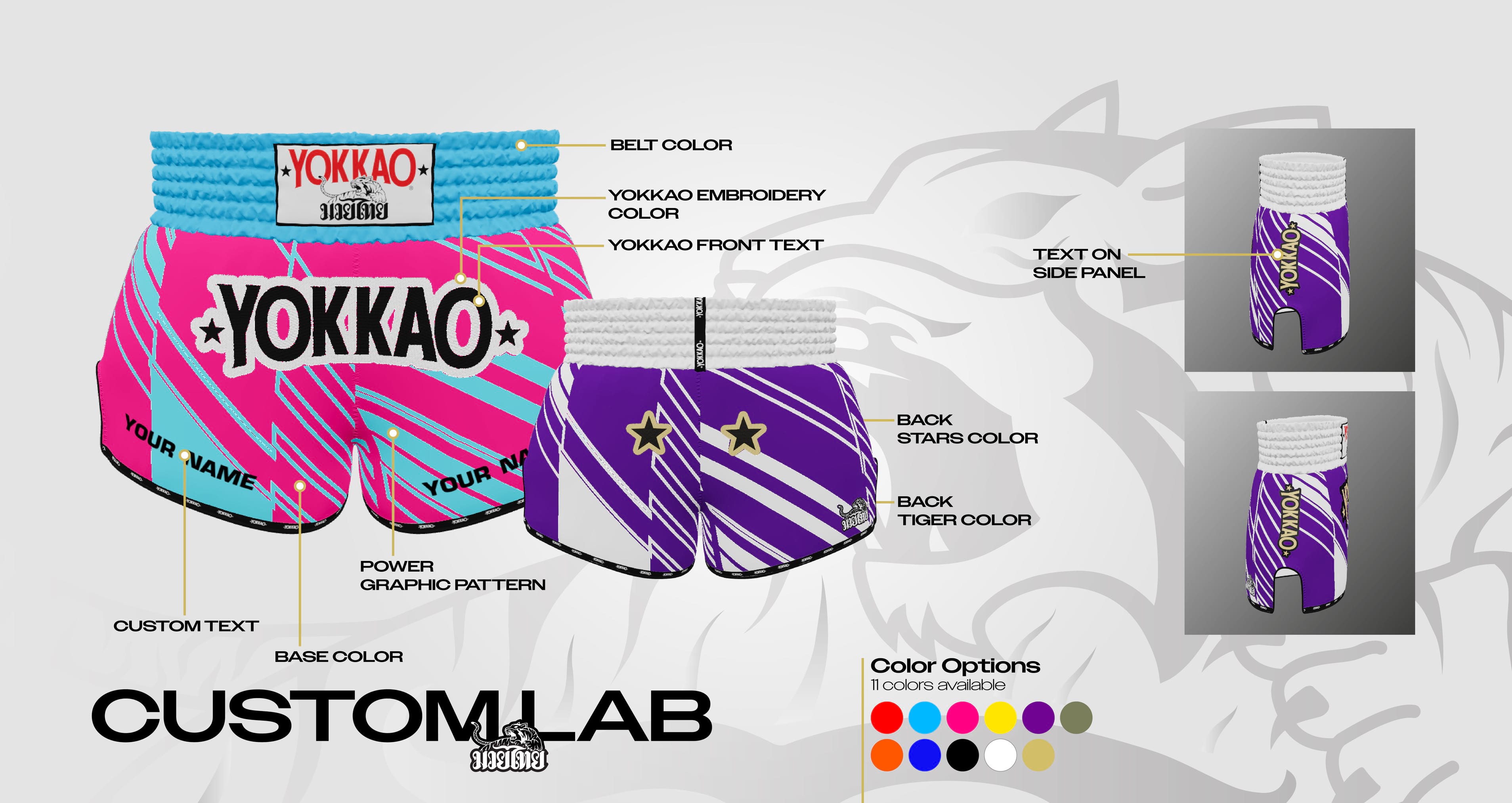 Design Your Own Muay Thai Custom Shorts: YOKKAO Power Series Now in the Custom Lab-YOKKAO