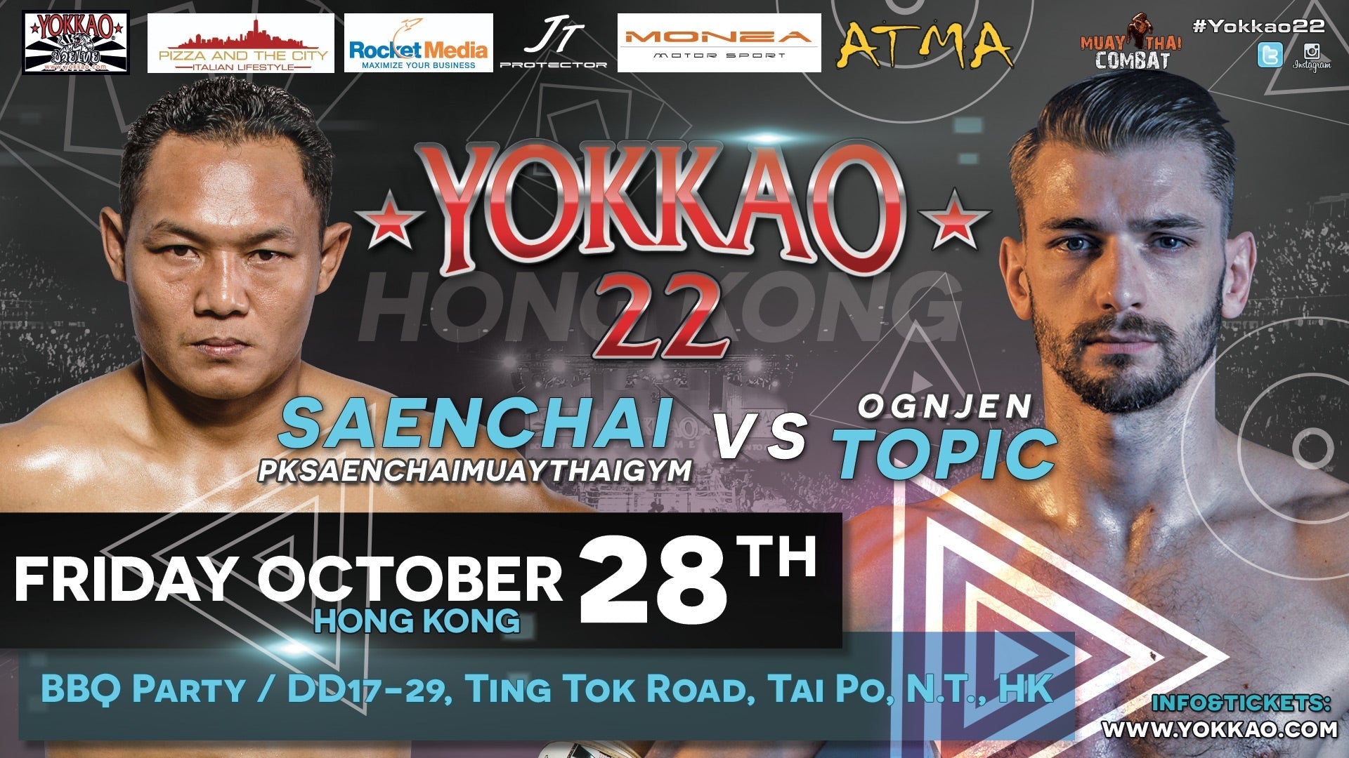 Saenchai to fight USA based Ognjen Topic at YOKKAO 22!-YOKKAO