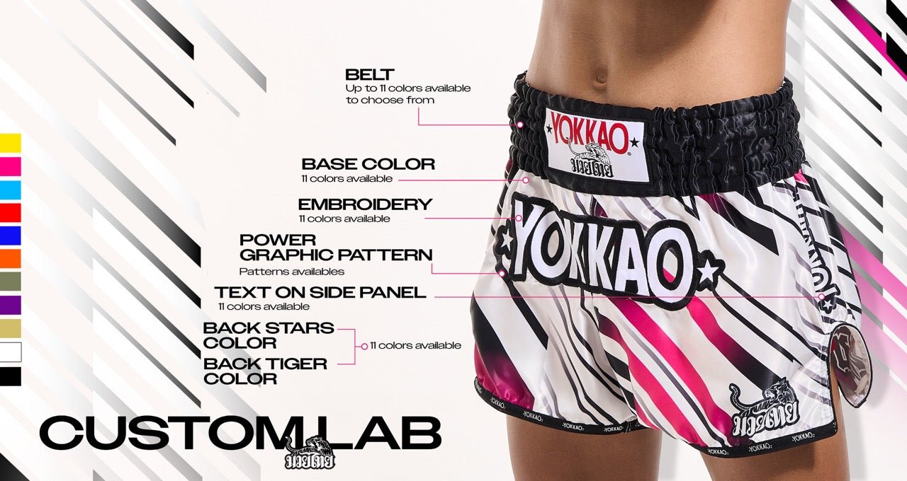 YOKKAO Power Custom Shorts – Design Your Own Muay Thai Shorts from Thailand
