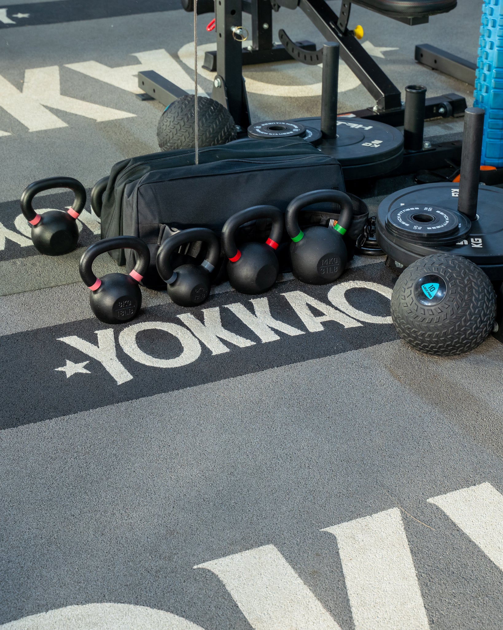 YOKKAO gym with boxing bags