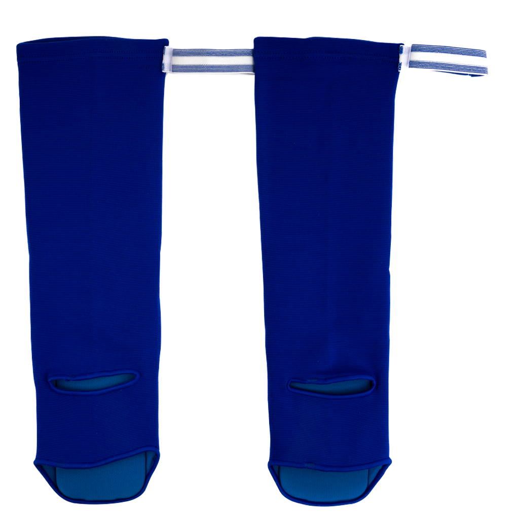 Muay Thai Boxing Shin Guards Blue Cotton