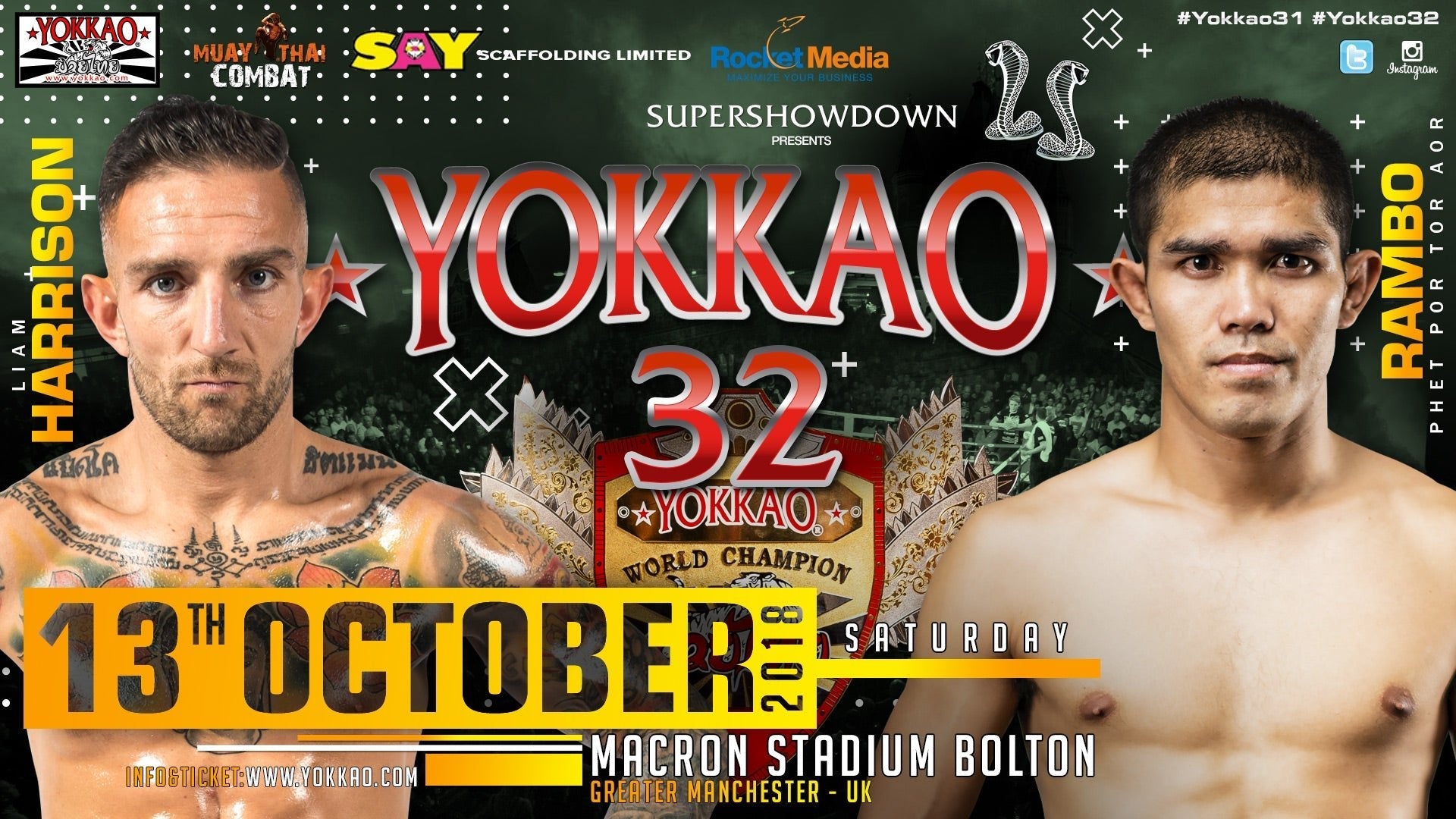 Breaking: Liam Harrison Takes on Rambo at YOKKAO 32!-YOKKAO