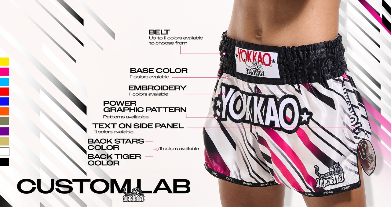 YOKKAO Power Custom Shorts – Design Your Own Muay Thai Shorts from Thailand