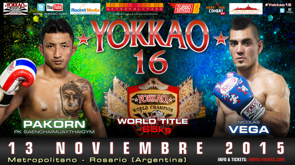 Pakorn to defend the YOKKAO World Title in Argentina!