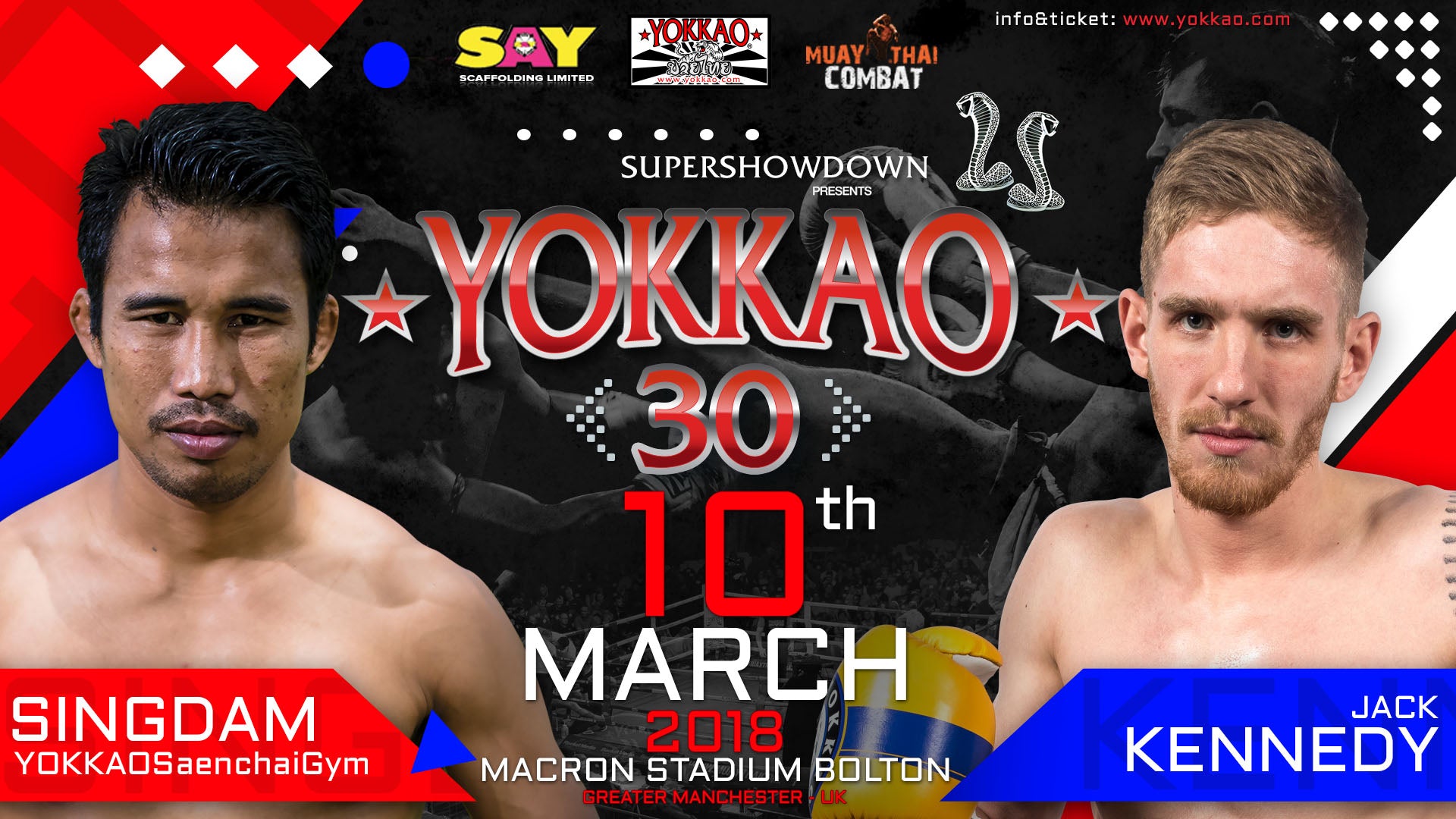 McAllister out of YOKKAO 30! Singdam now faces Jack Kennedy!