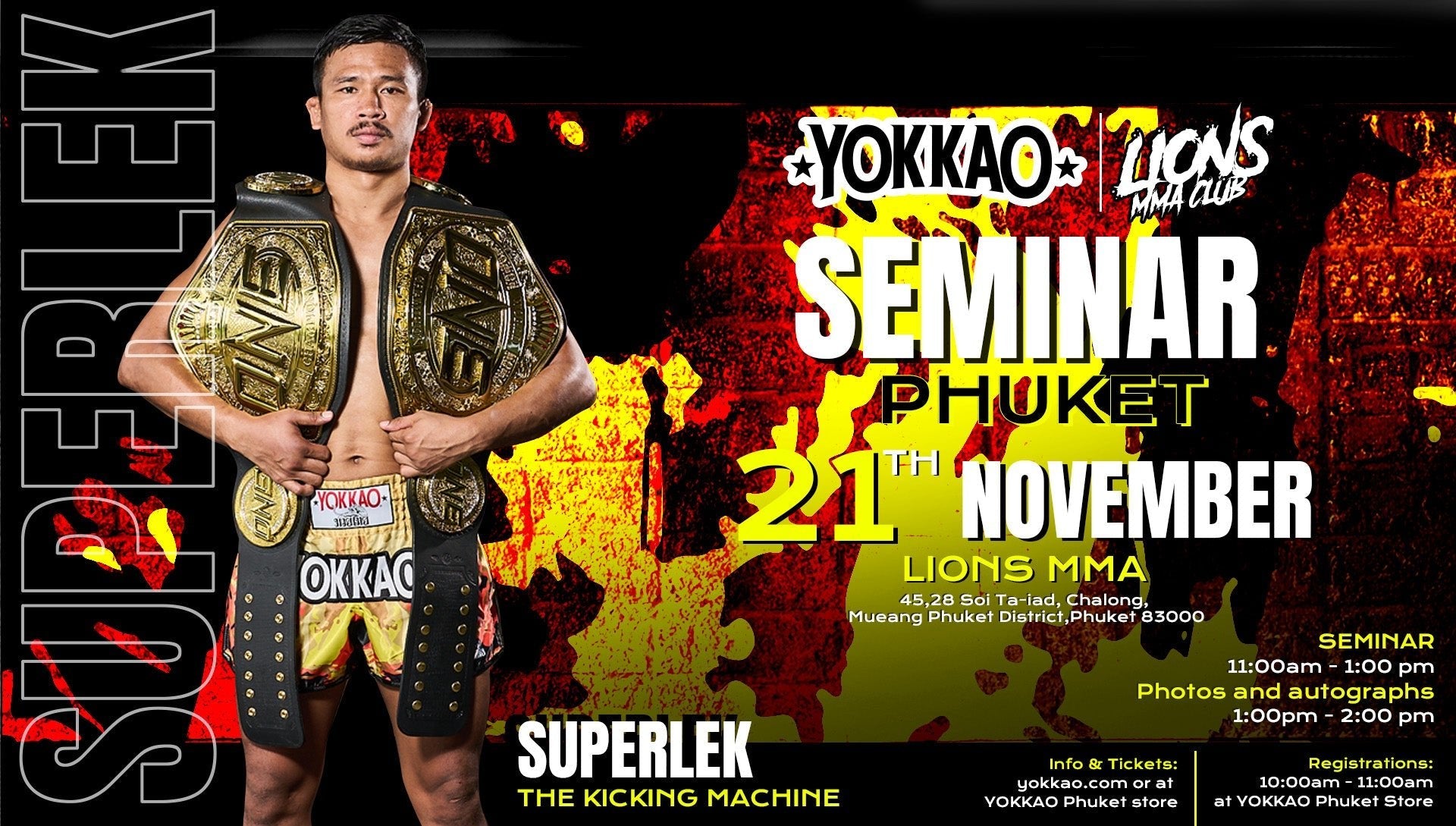 YOKKAO Seminar with Superlek in Phuket: A Special Event at Lions MMA-YOKKAO