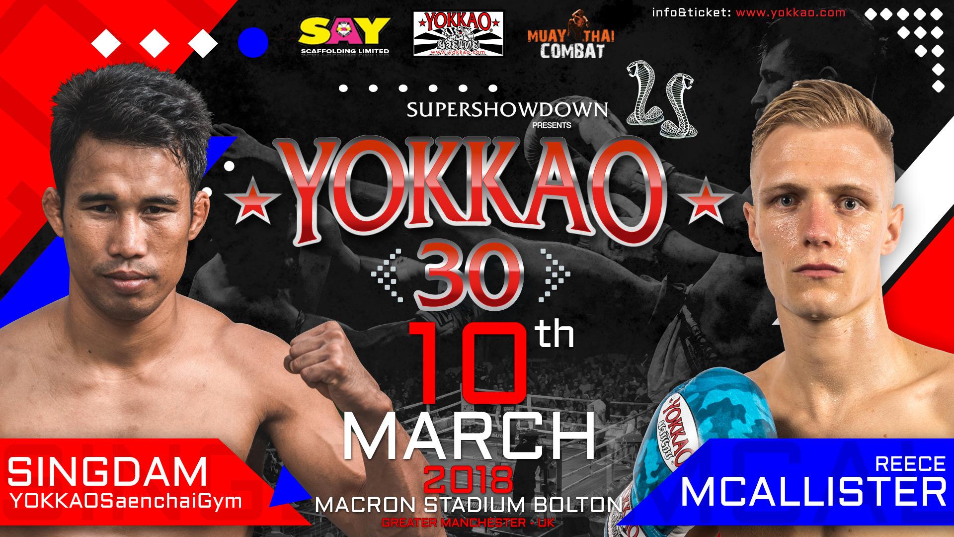 YOKKAO 30: Singdam vs Reece McAllister