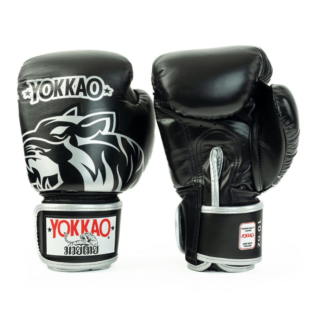 YOKKAO Muay Thai leather boxing gloves 14 oz Mayan popular Tribal New Adult