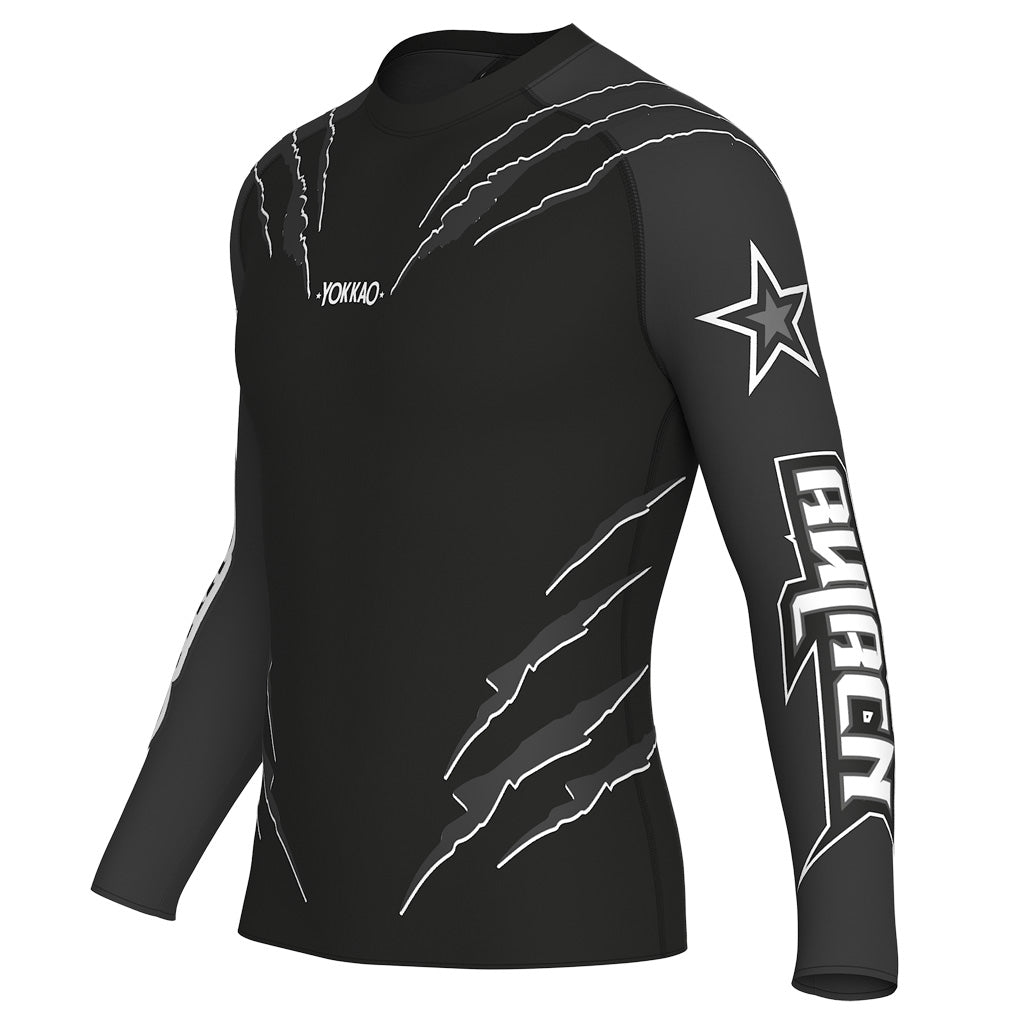 Scratch Compression Rashguard Long Sleeve Shirts