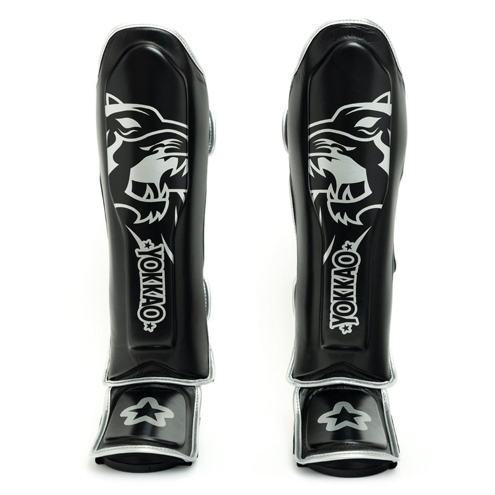 Moving Optical Illusion Yellow Big Bang Muay Thai Shin Guards