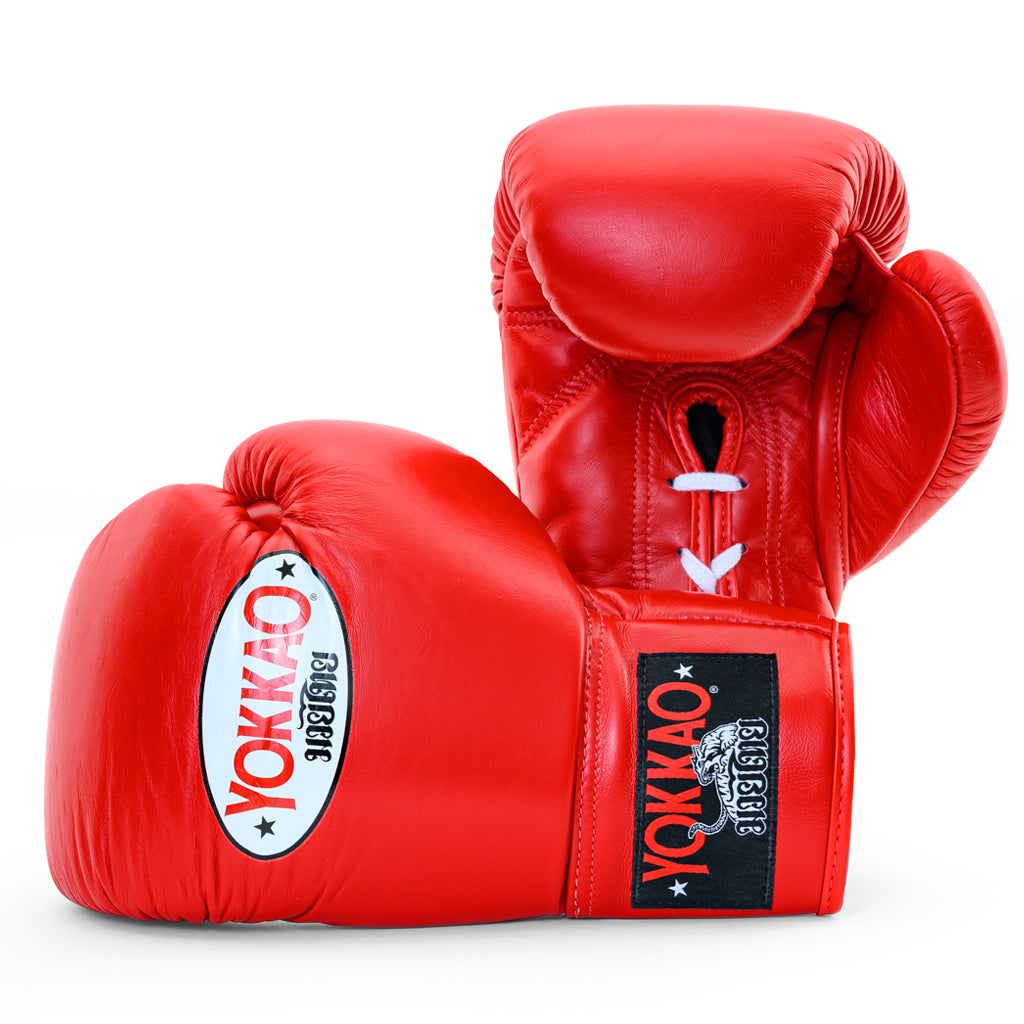 Pro Boxing® Ultimate Lace-Up Boxing Gloves – Red/Black